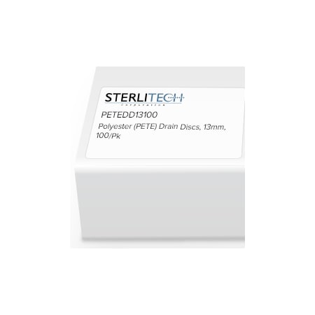 Sterlitech Polyester (PETE) Drain Disc (Mesh Spacer), 13mm, PK100 PETEDD13100